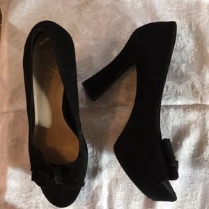 Franco Sarto black Swede shoes